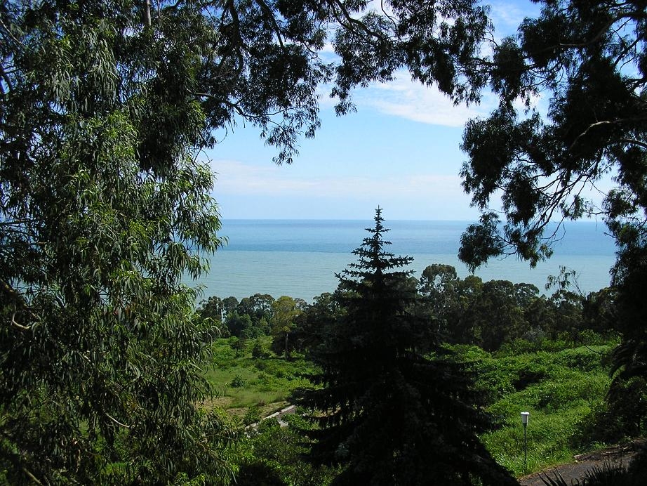 Abkhazia - view from balcony of one of Stalin's houses. Stalin had water from the Black Sea pumped in so he could bathe in it.