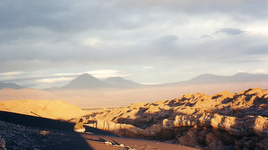 Sunset from atop a large sand dune in the Moon Valley near Northern Chili - the backdrop got redder and redder as the sun went down (Editor's note: are you thinking what I'm thinking?)