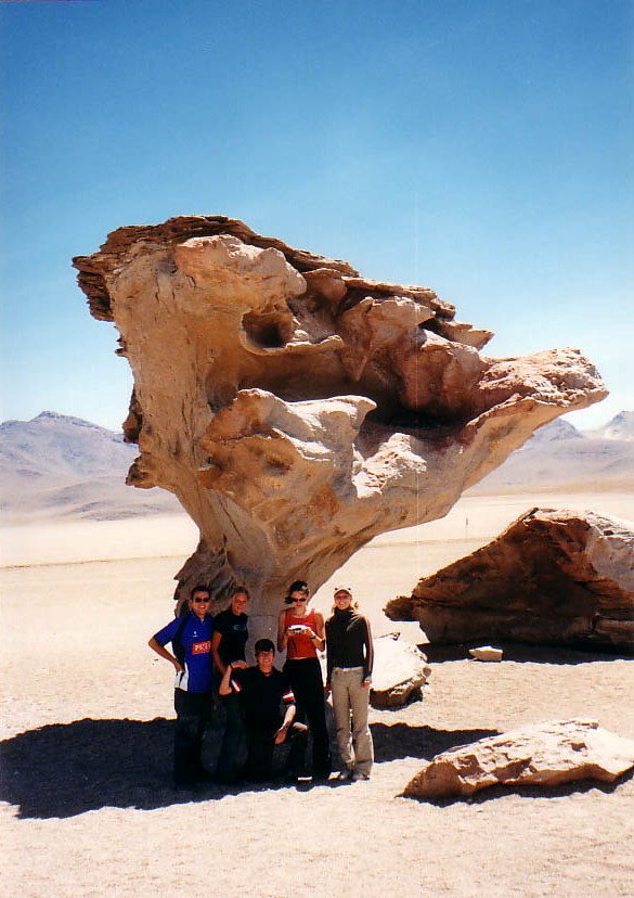 The famous Rock Tree (cover of my Lonely Planet book), shot during a tour through the Chilean desert - The weather was freezing, but the sun was so strong that we all ended up very sunburnt. 